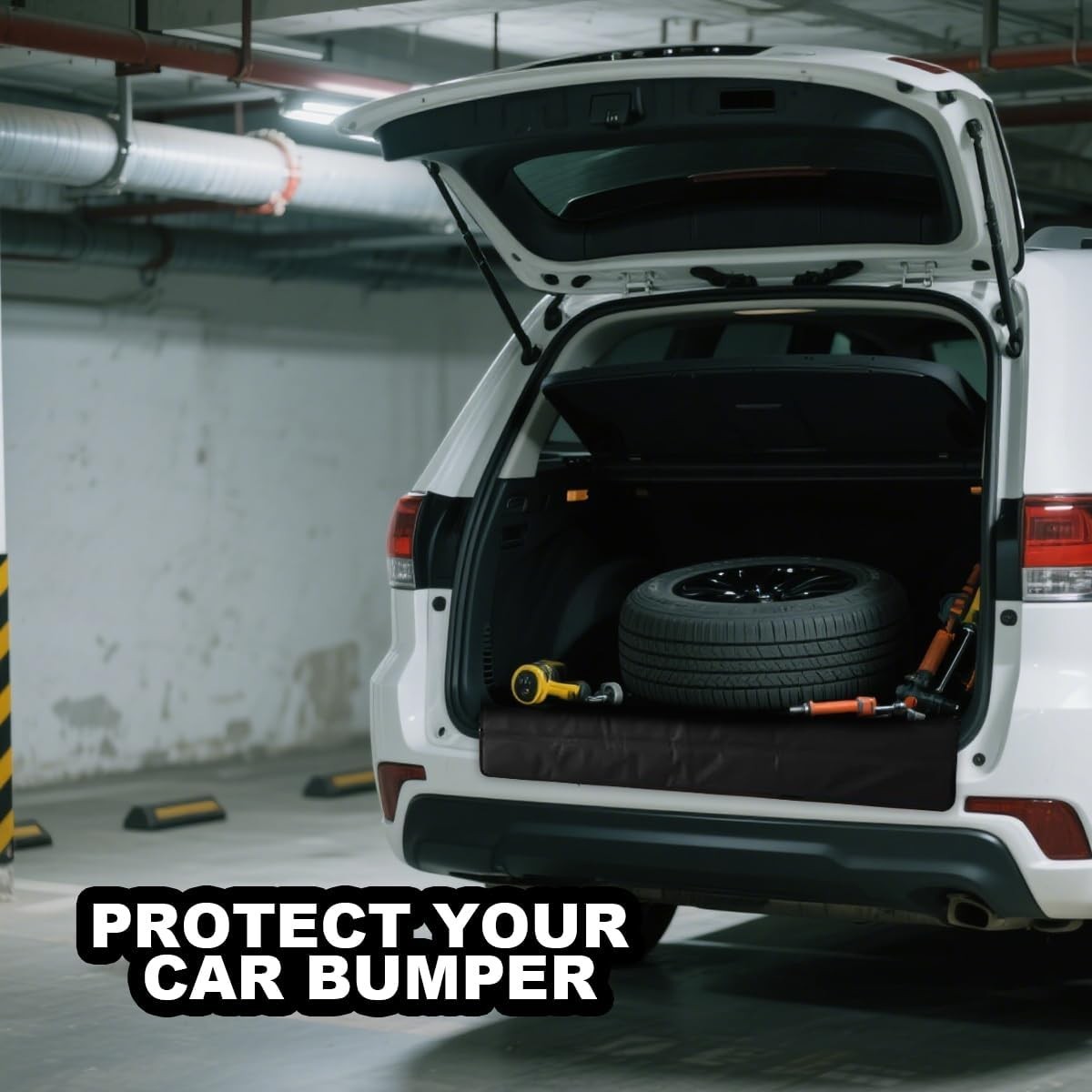 Large Bumper Guard for Cars, 38 x 25 Inch Foldable Vehicle Rear Bumper Cargo Pro