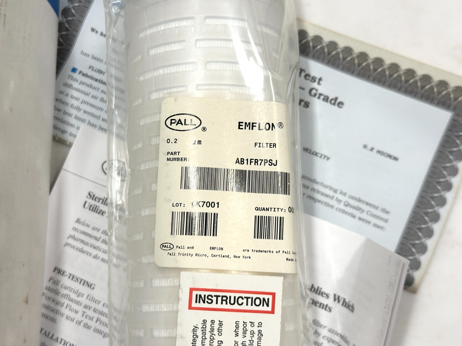 Rare Discontinued Pall Emflon AB1FR7PSJ Filter 0.2 Micron Cartridge NOS