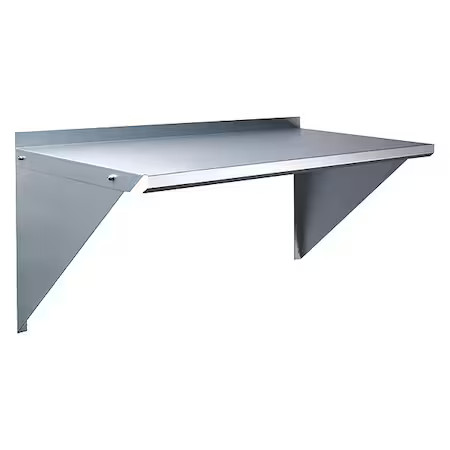 Zoro Select 2Hfz1 Steel Wall Shelf, 16″D X 36″W X 11-1/2″H, Silver, 2Hfz1