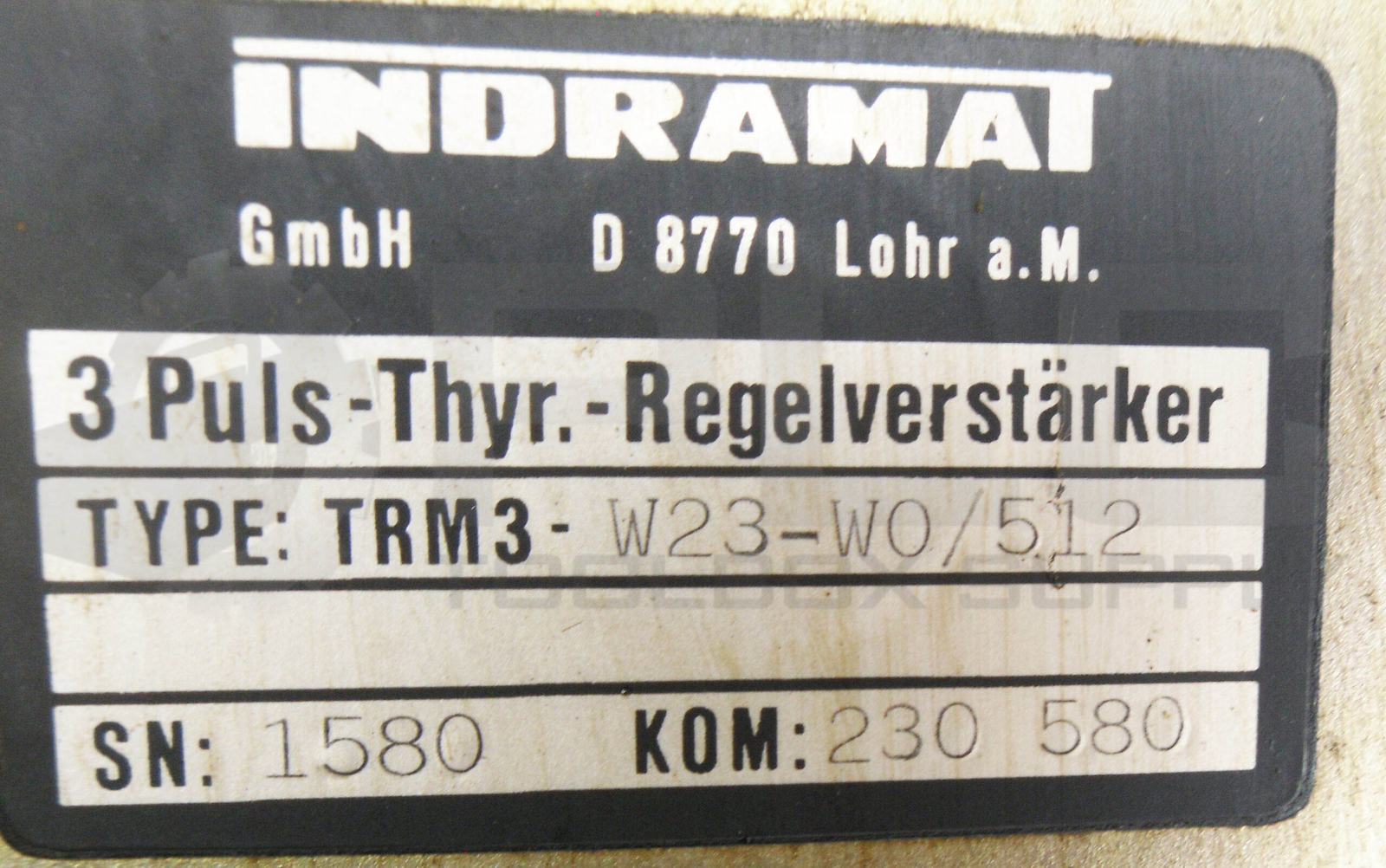 INDRAMAT TRM3-W23-W0/512 SERVO DRIVE AMPLIFIER 3 PULSE 1 TRM 3