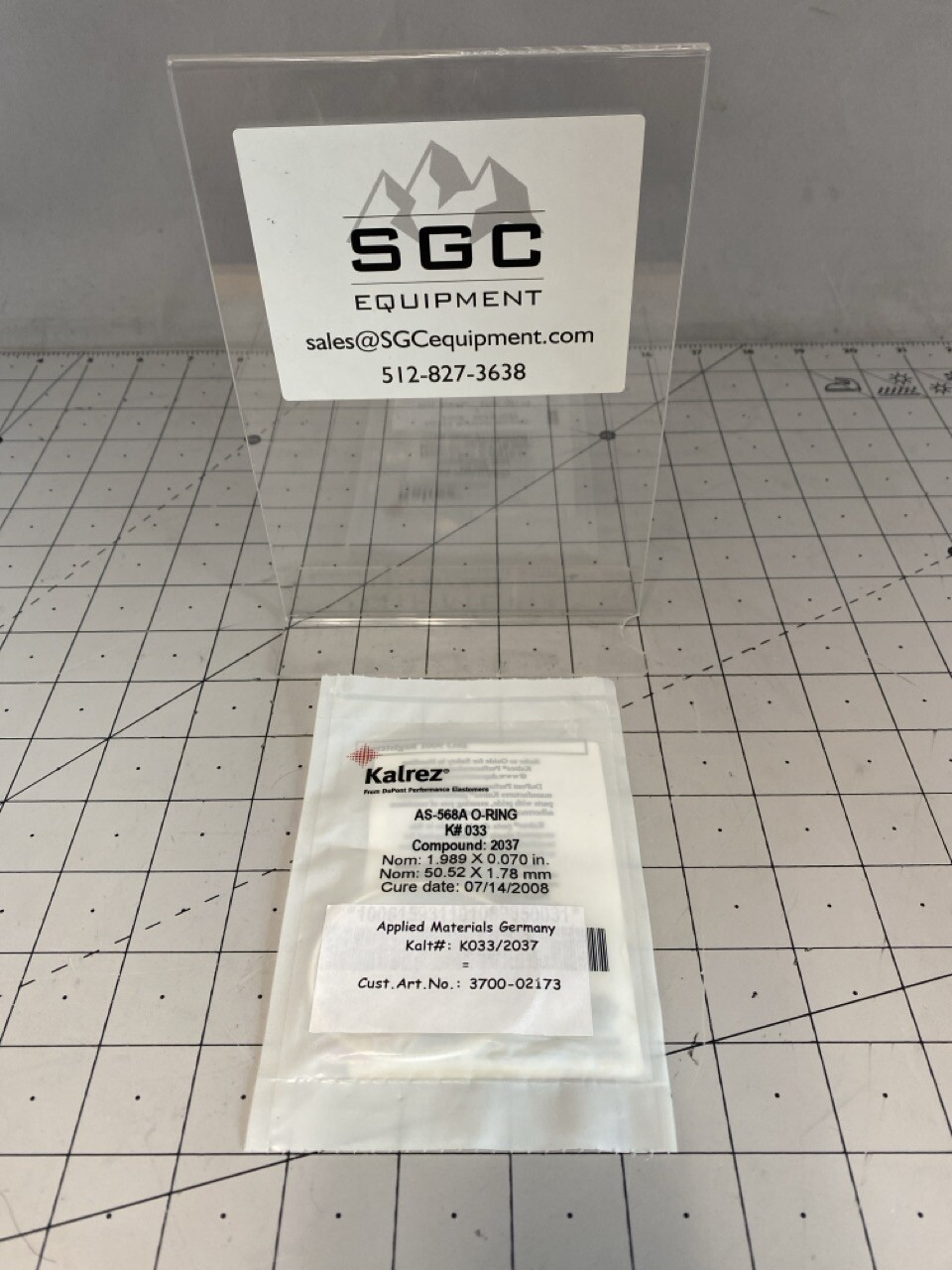 Kalrez O-RING K#033 COMPOUND 2037 PN: AS-568A Applied Materials/AMAT 3700-02173