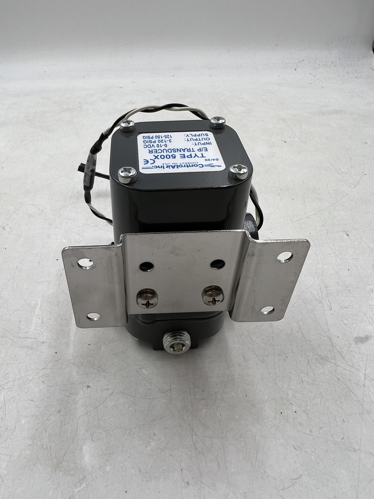 CONTROL AIR TYPE 500X E/P TRANSDUCER INPUT 10V OUTPUT 3 120 PSIG 125 150 PSIG
