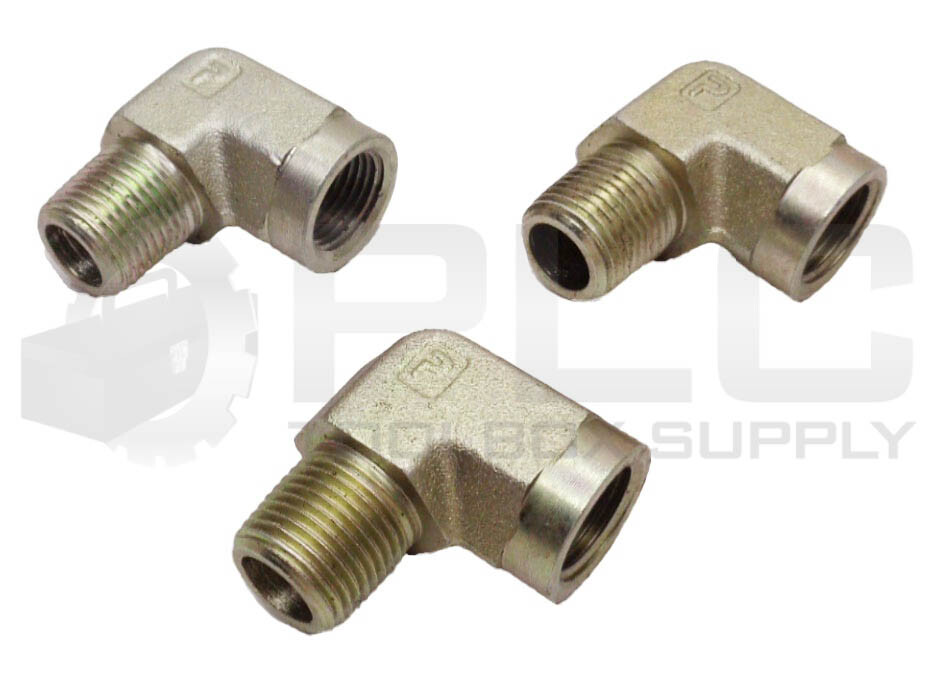 LOT OF 3 NEW PARKER 90 DEGREE ELBOW 11/16″ ID FEMALE 1/2″ ID MALE 13/16″