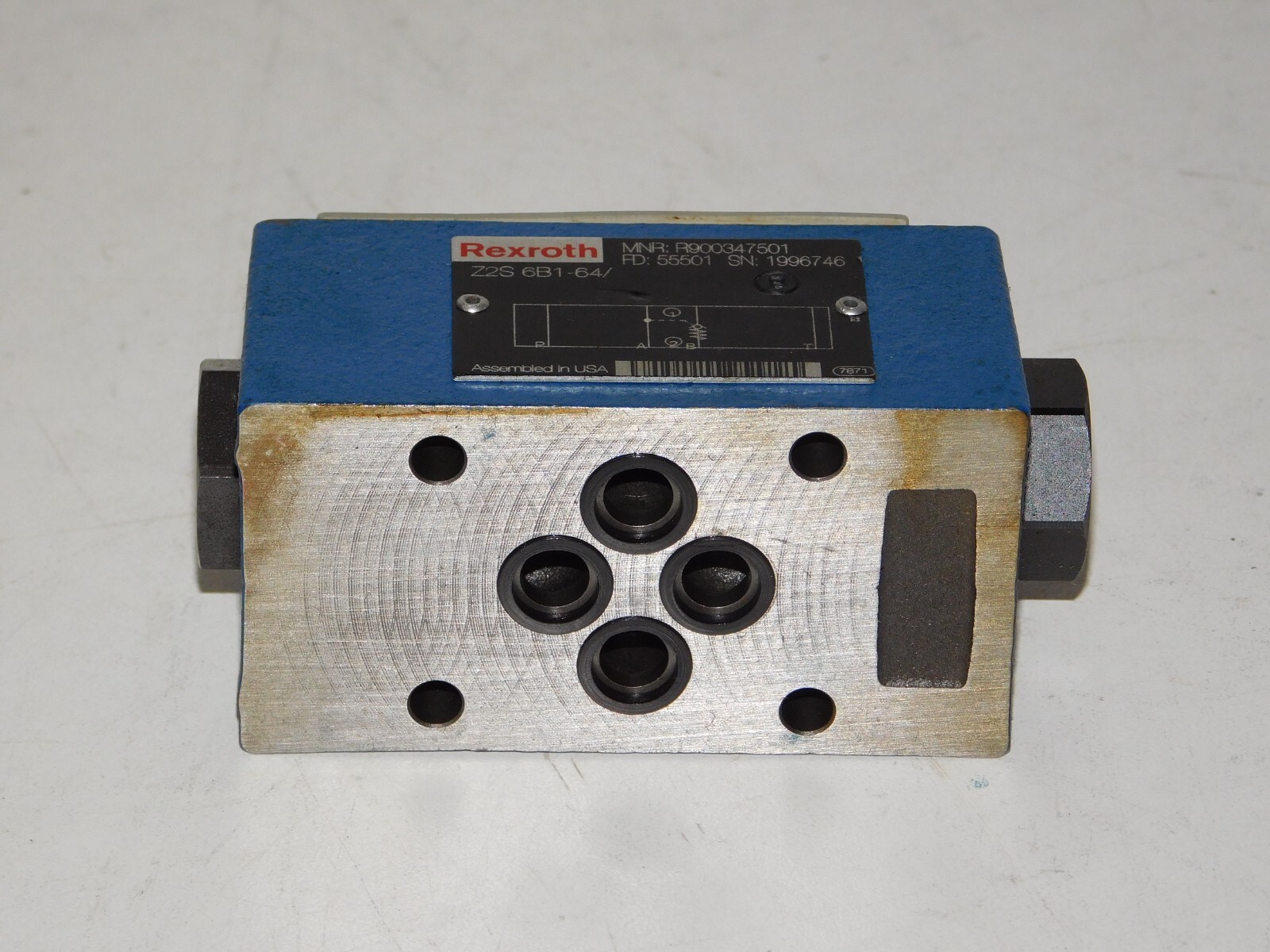 New Rexroth R900347501 Z2S-6B1-64/ Check Valve Module Bosch Unit Made USA