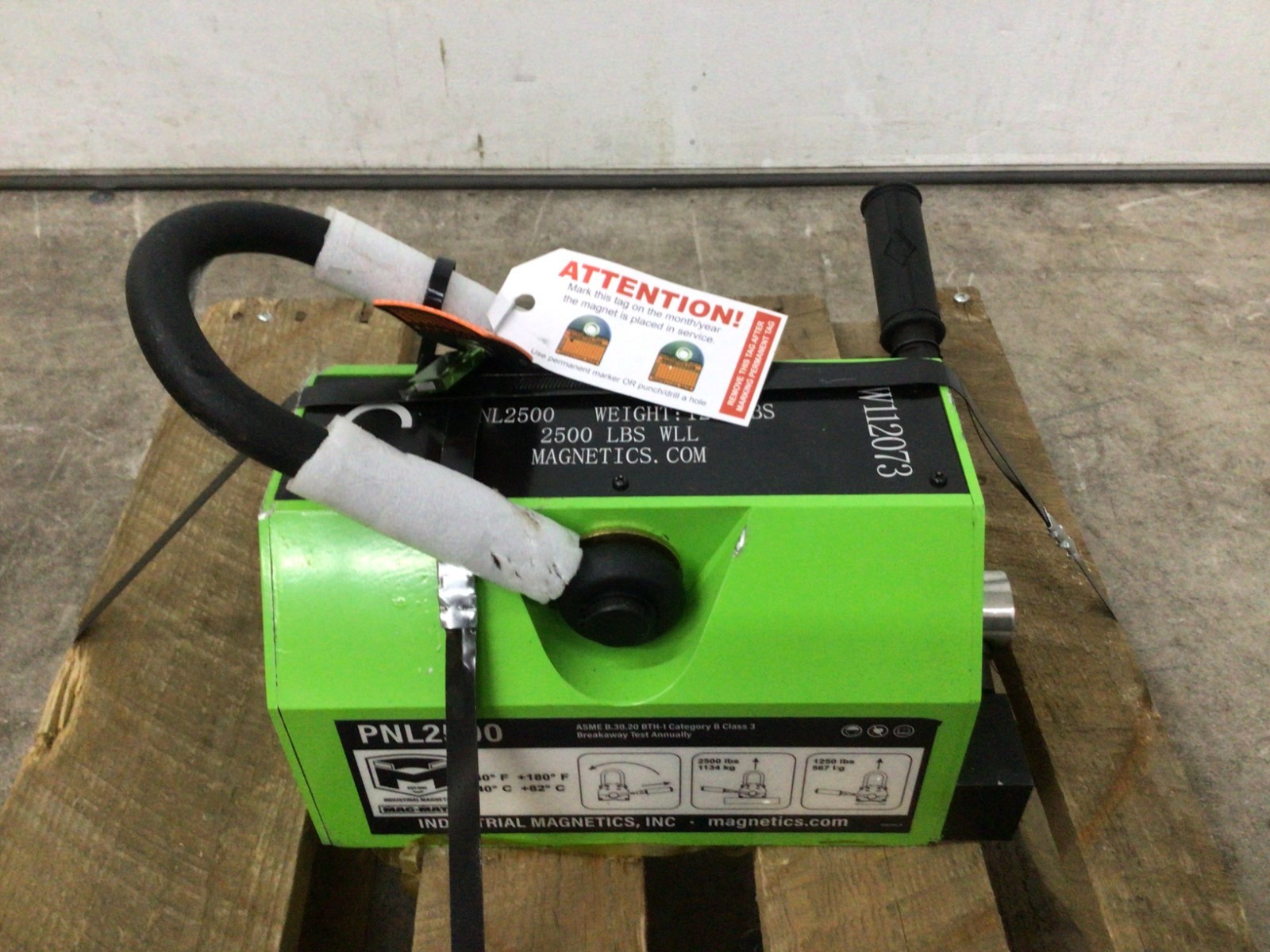 MAG-MATE – PNL2500 Lifting Magnet 2,500 lb Max Load On/Off Handle