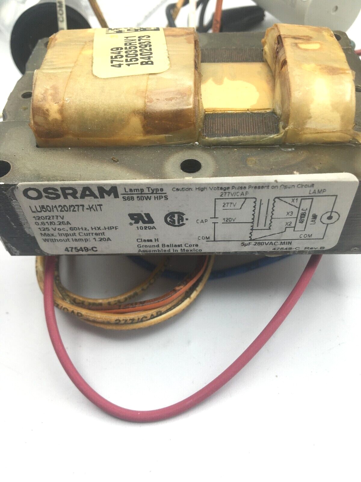 Osram Lumalux Magnetic Ballast Kit 120/277V LU50/120/277-Kit 47549-C Free Ship
