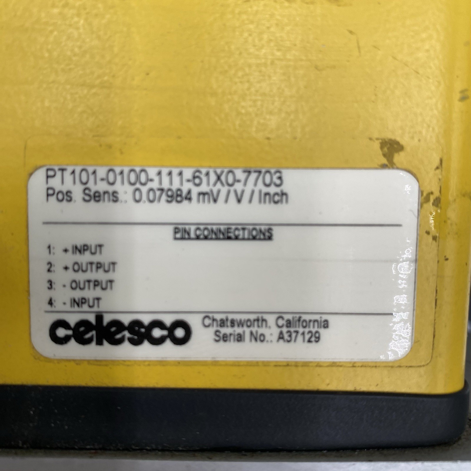 Celesco PT101 PT101-0100-111-61X0-7703 Cable Extension Position Transducer