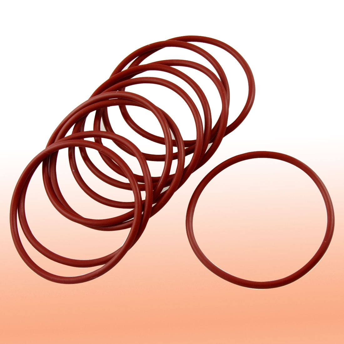 10Pcs Brick Red Industrial Silicone O Ring Seal 54mm x 60mm x 3mm