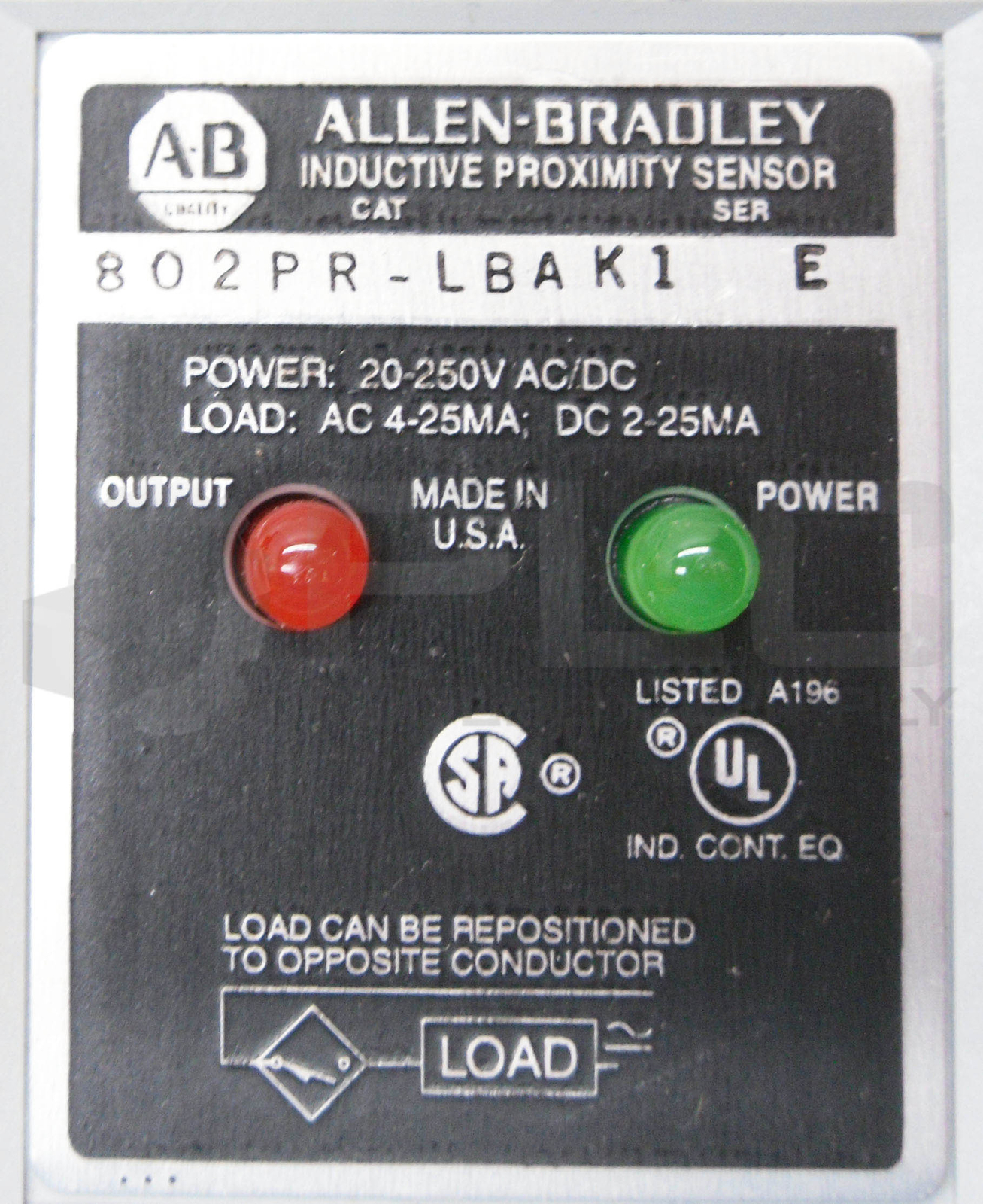 NEW ALLEN BRADLEY 802PR-LBAK1 /E INDUCTIVE PROXIMITY SWITCH 20-250V AC/DC