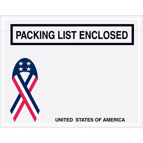 Zoro Select PL467 Packing List Envelopes, 5.5 x 7