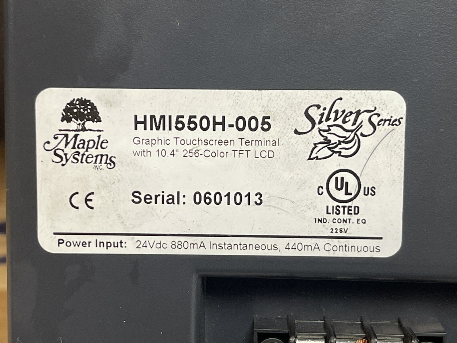 Maple Systems HMI550H-005 Graphic Touchscreen Terminal 10.4″ 256 Color TFT LCD