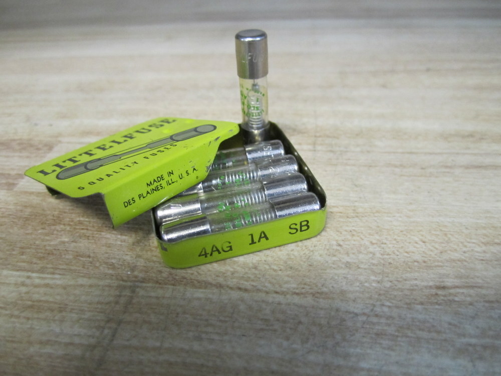 Littelfuse 4AG-1A 413 Glass Tube Fuse 4AG1A (Pack of 5)