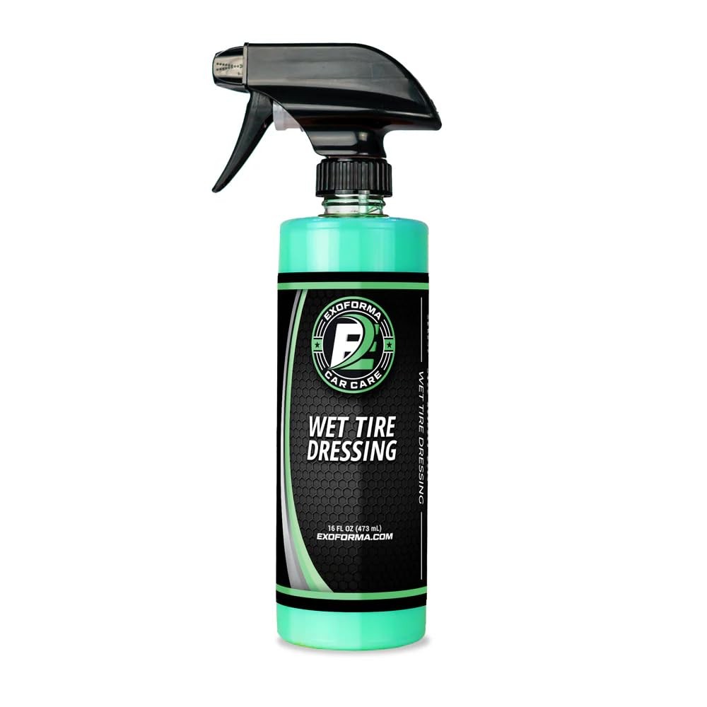 Wet Tire Dressing 16 Fl Oz Non Greasy High Gloss Fast Drying UV Protection