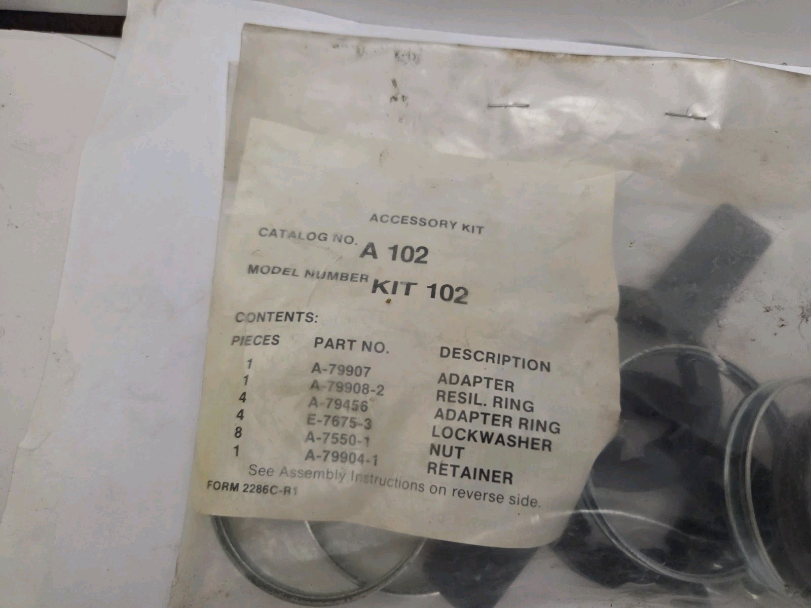 NEW A102 KIT 102 ADAPTER KIT
