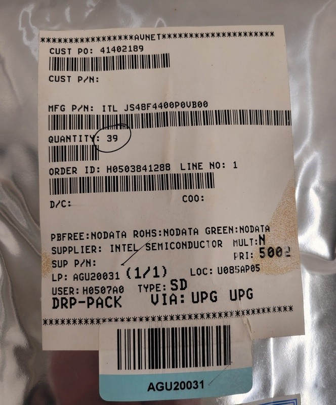 Intel JS48F4400P0VB00 Electronic Component – Lot of 100
