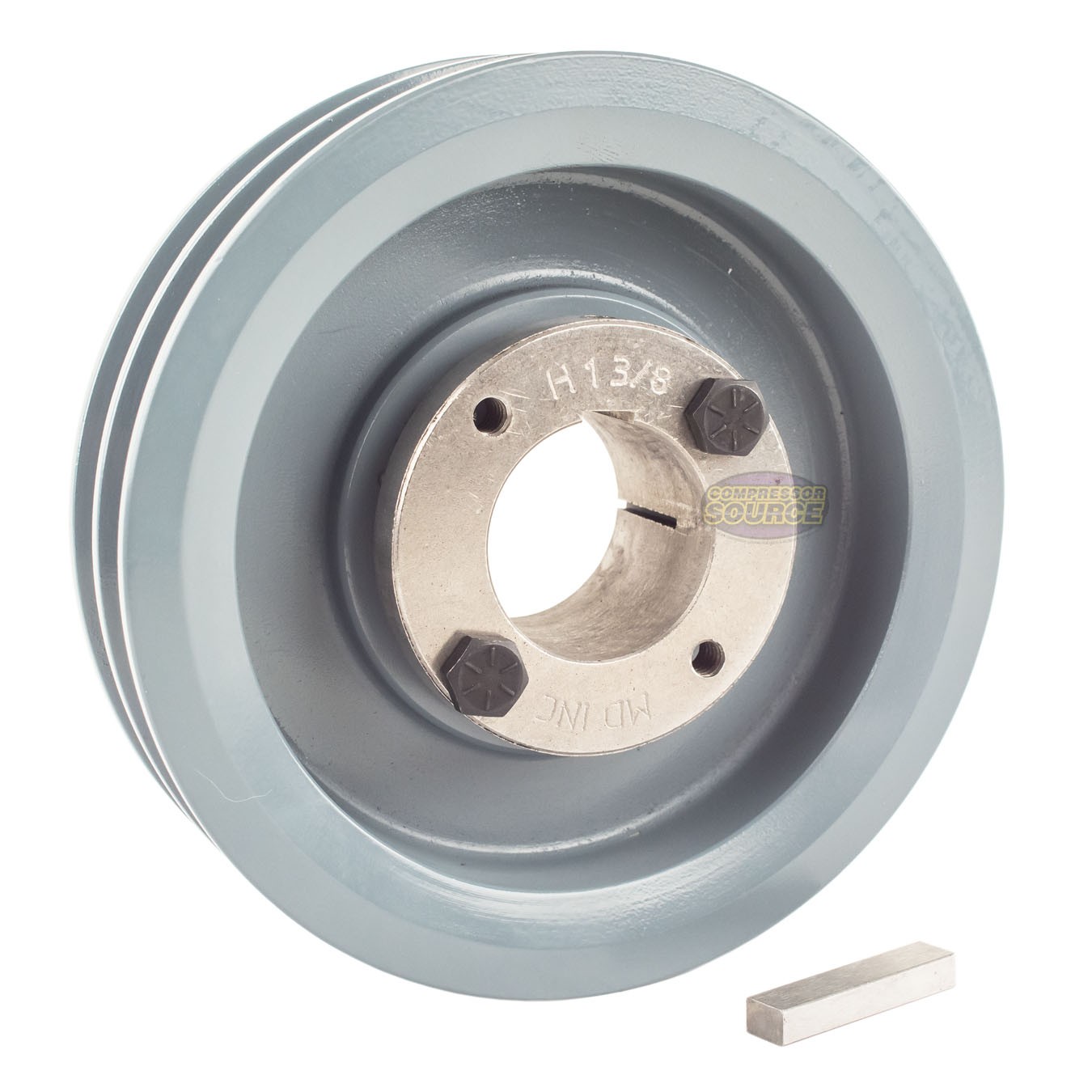 Cast Iron 5.5″ Dual Groove Pulley Belt A Section 4L with 1-3/8″ Sheave Bushing