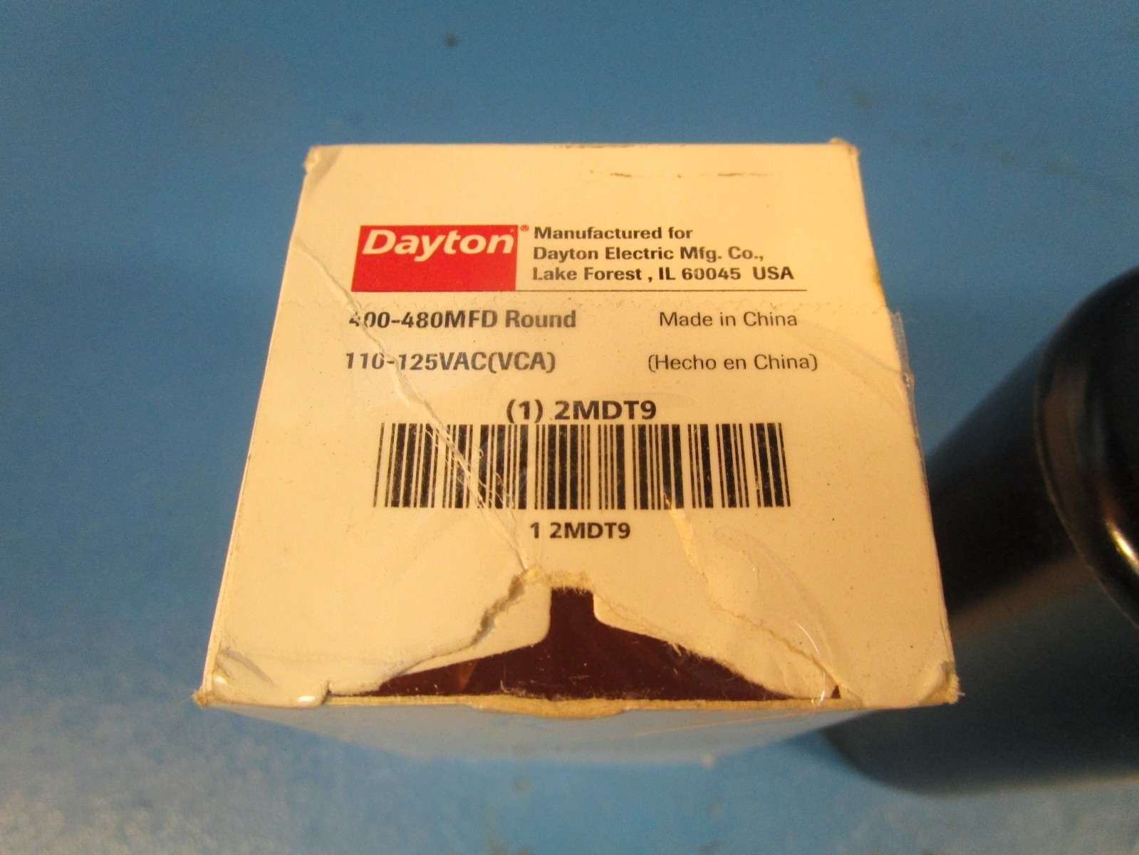 Dayton 2MDT9, Motor Start Capacitor, 400-480 MFD, Round