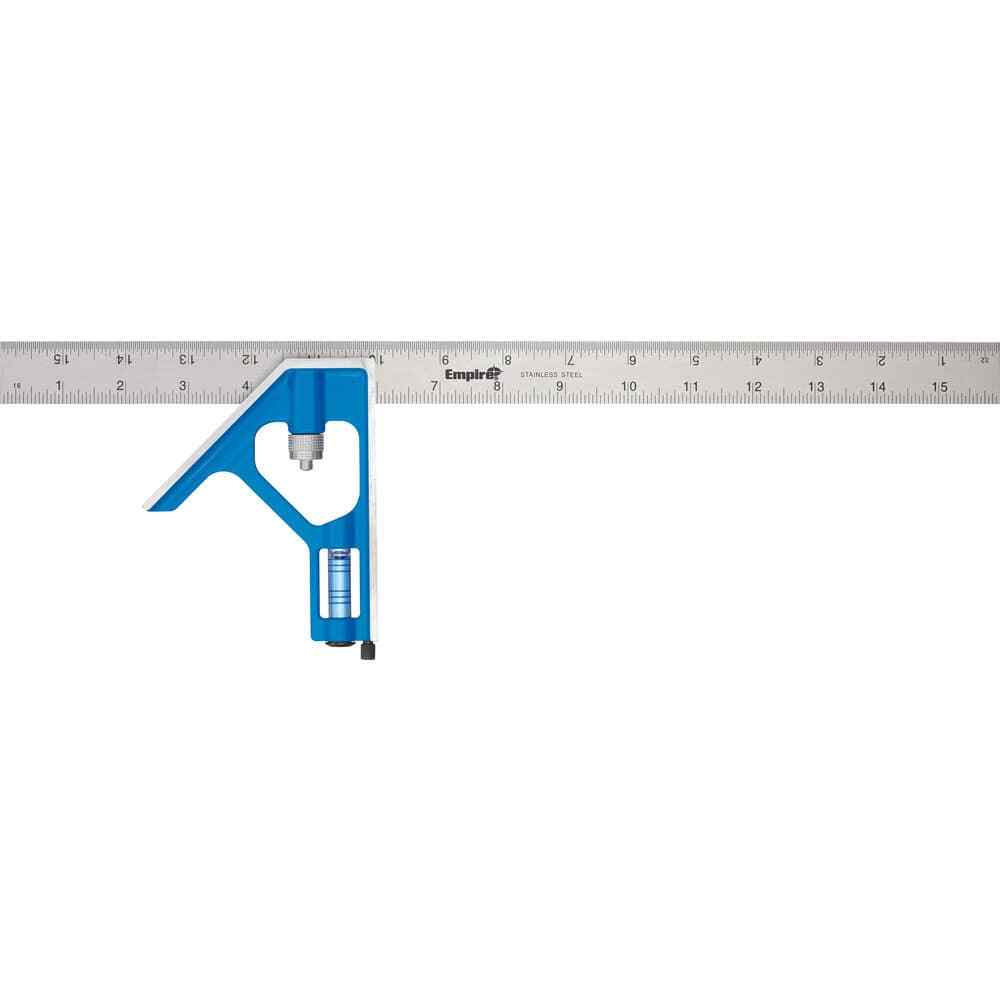 Empire Level 2 Piece, 16″ Combination Square Set 1/64 & 1/32″ (English) Gradu…