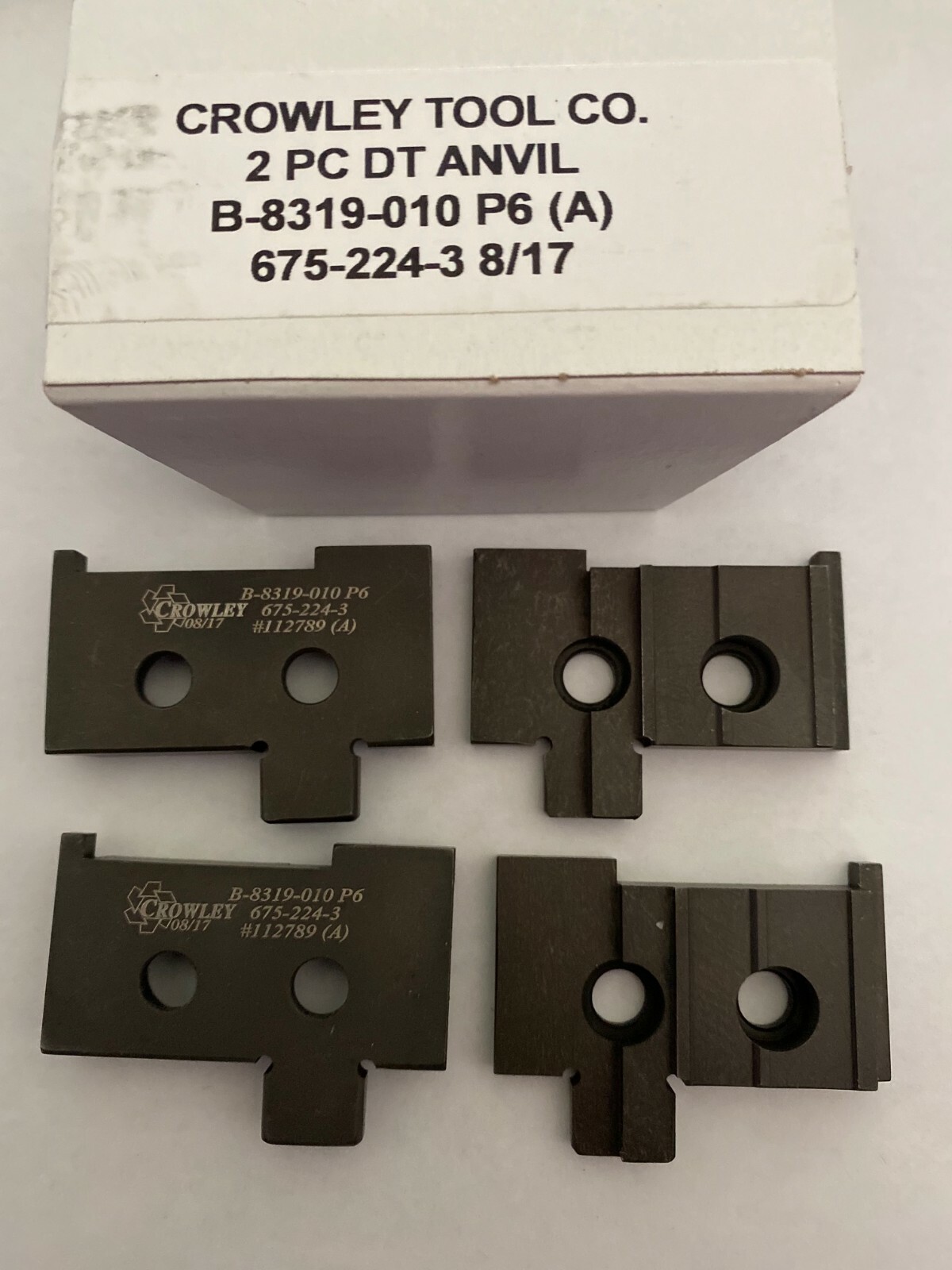 Crowley Tool DT Anvil B-8319-010 P6 (A) 675-224-3 8/17 ***NEW PACK OF 4***