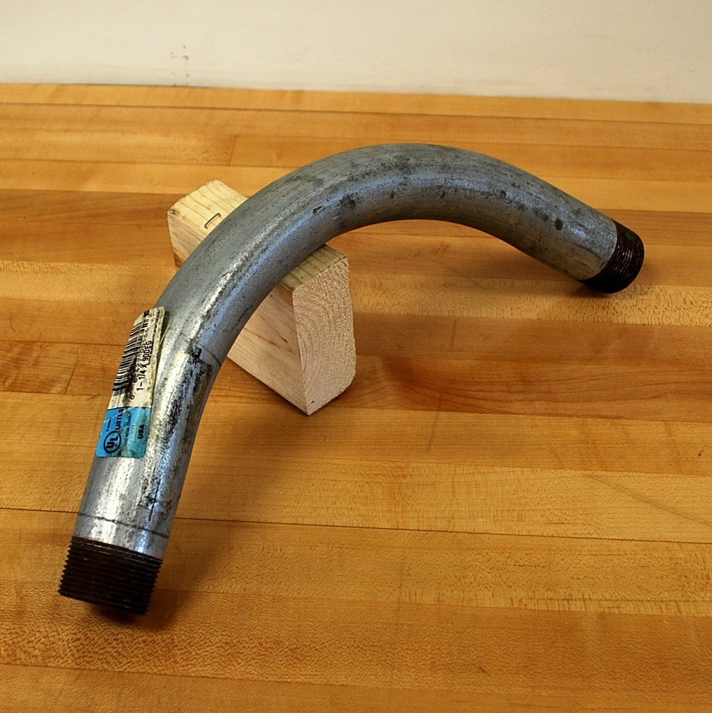 Unknown Manufacturer 1 1/4 X 90 Degree Metal Conduit Tubing. 17″ Long – NEW