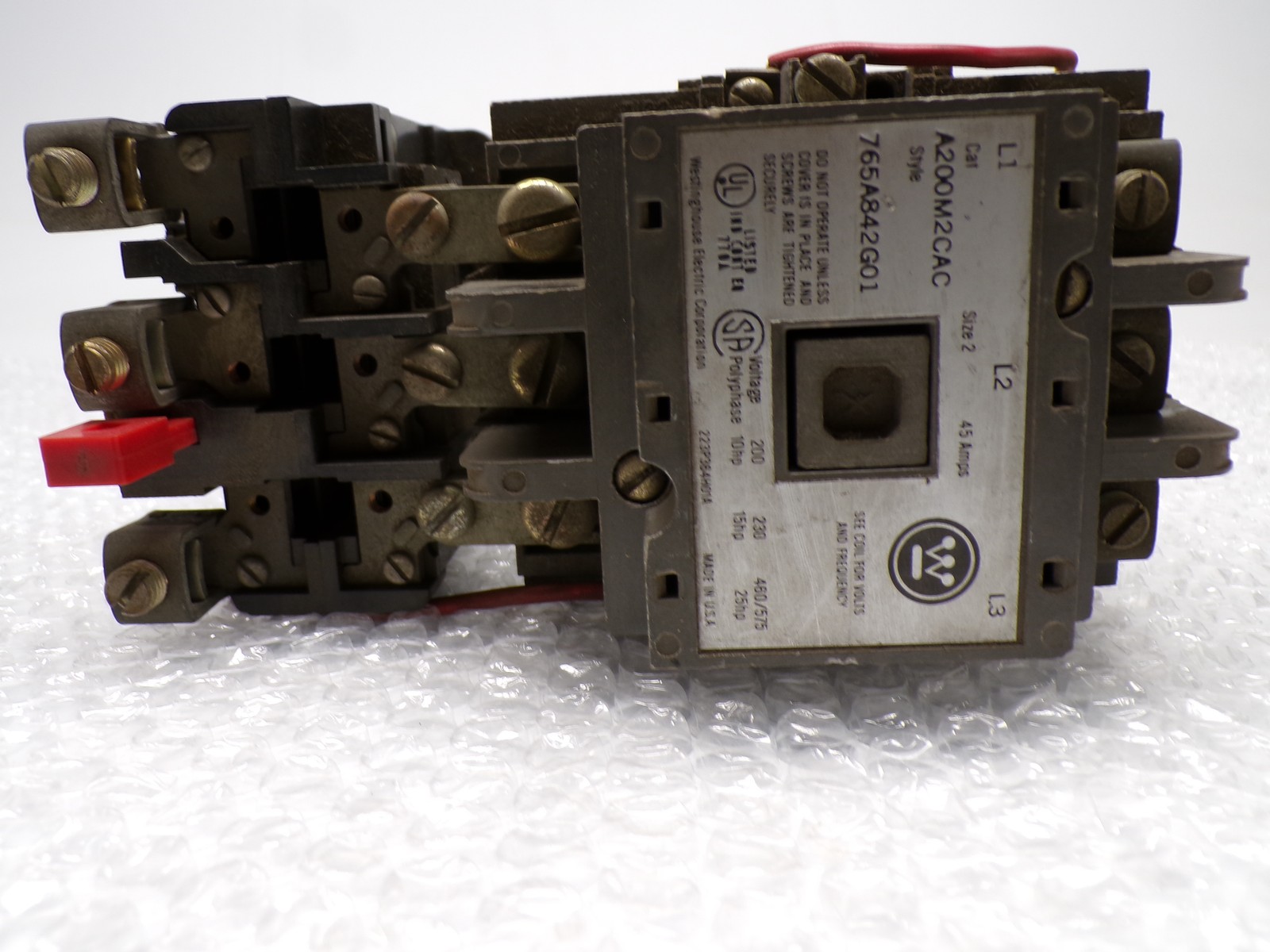 WESTINGHOUSE A200M2CAC 765A842G01 STARTER 120V UNMP