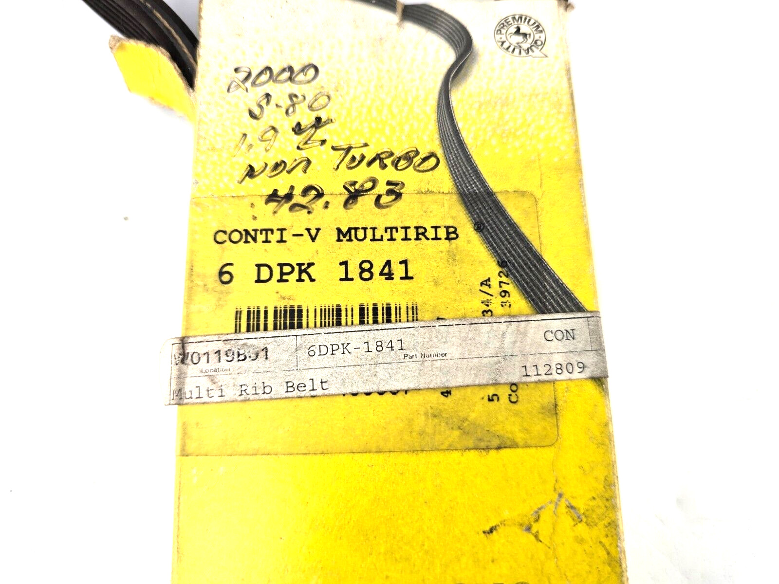Continental Contitech Accessory Drive Belt Serpentine Belt 6DPK1841