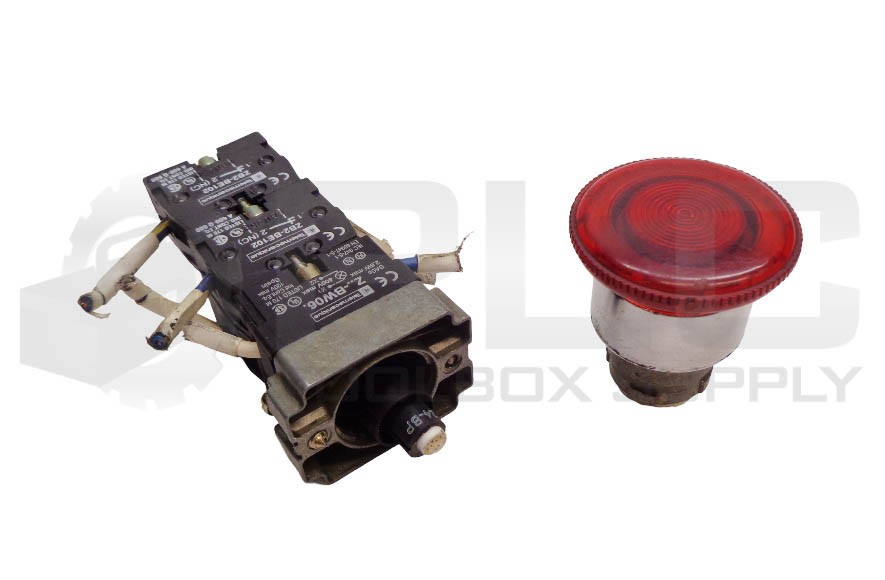 SCHNEIDER XB2BN41** / Z..-BW06 / (3) ZB2-BE102 RED PUSH-PULL BUTTON