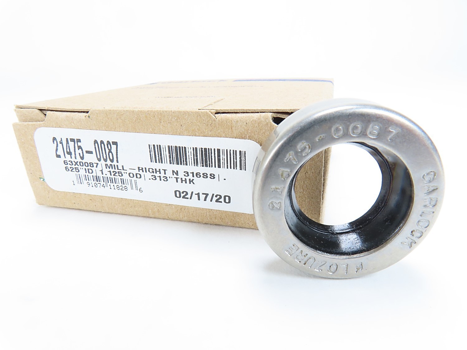 Garlock 21475-0087 63X0087 Mill-Right N 316SS 0.625″ x1.125″ x 0.313″ NEW IN BOX