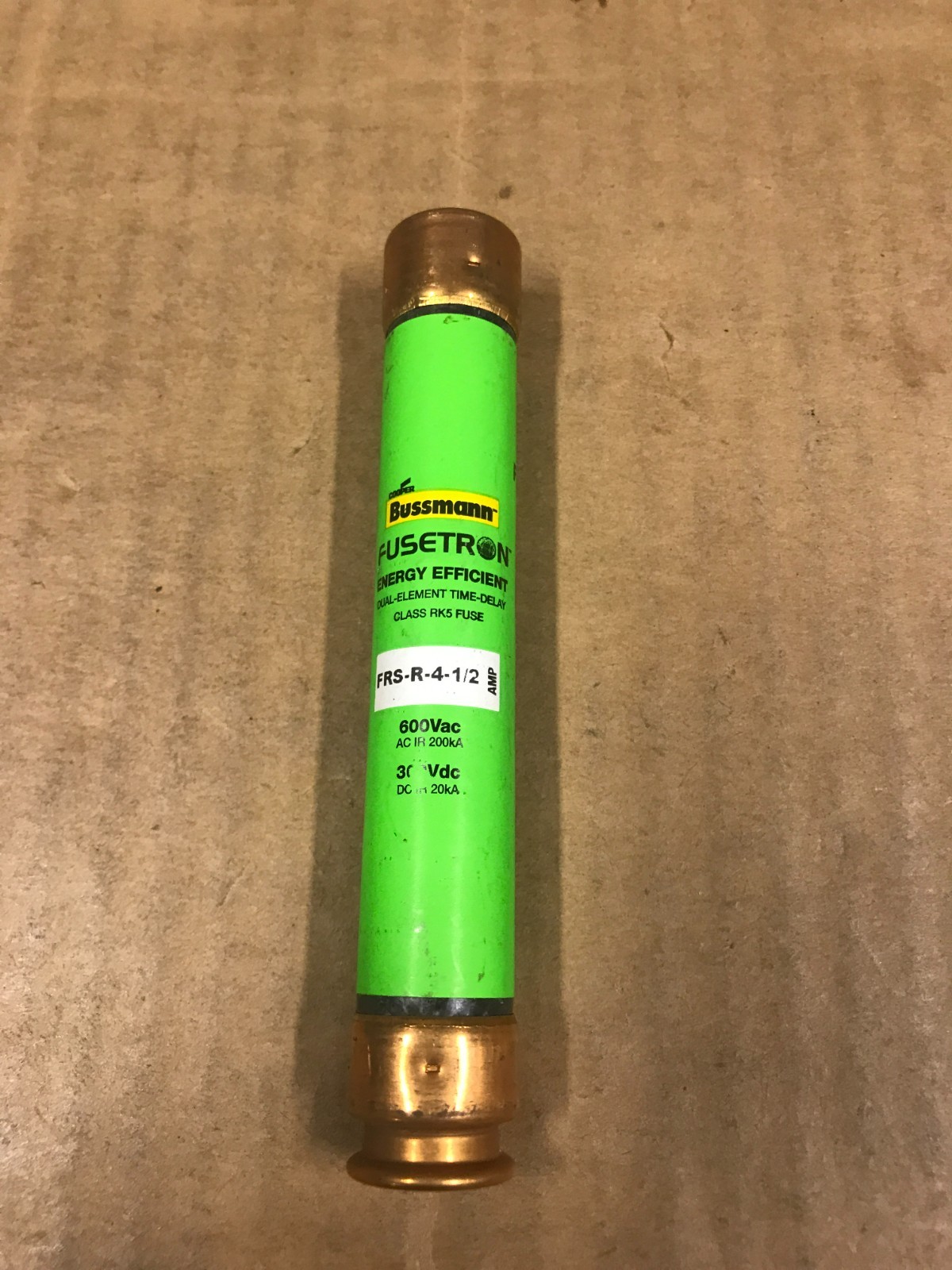 NOS Bussman Fuestron Energy Efficient Dual Element Fuse – FRS-R-4-1/2, 600V