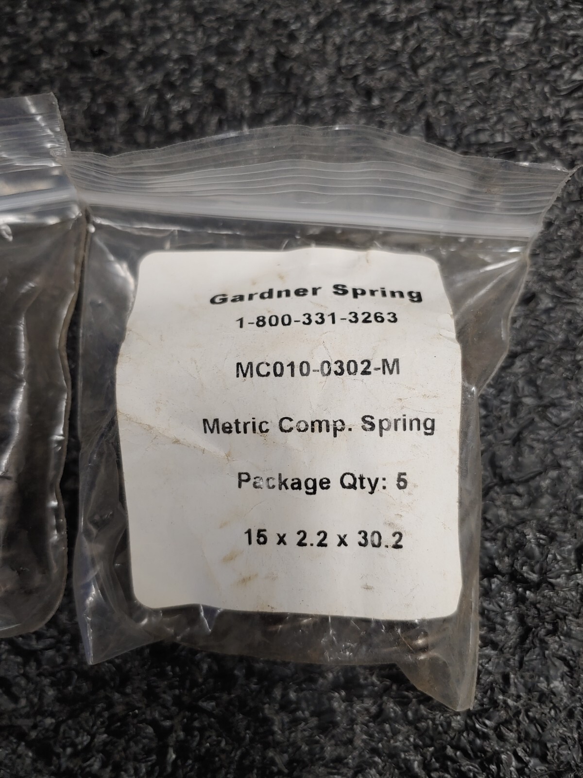 Lot of 2 GARNER SPRING MC010-0302-M Metric Comp Spring 15X2.2X30.2 10pcs