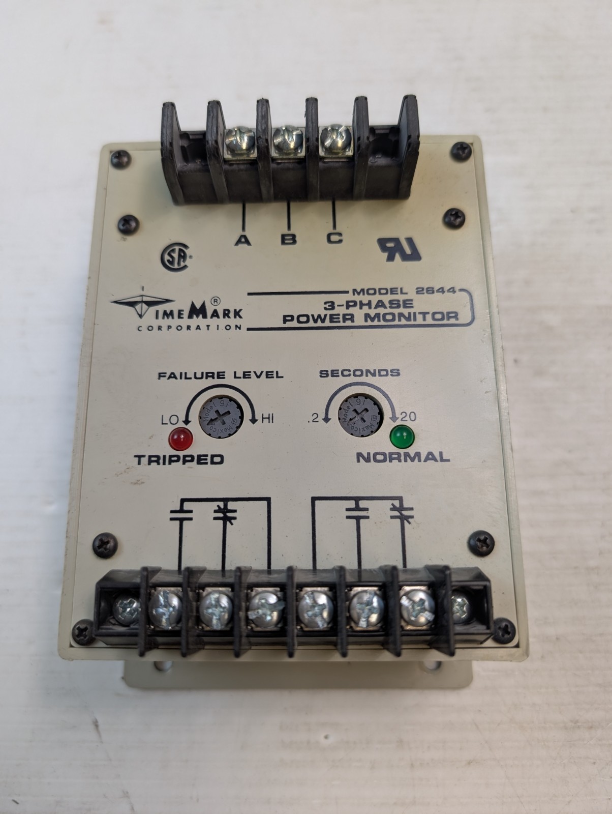 TIME MARK MODEL A2644 Power Monitor 120VAC 30/60HZ