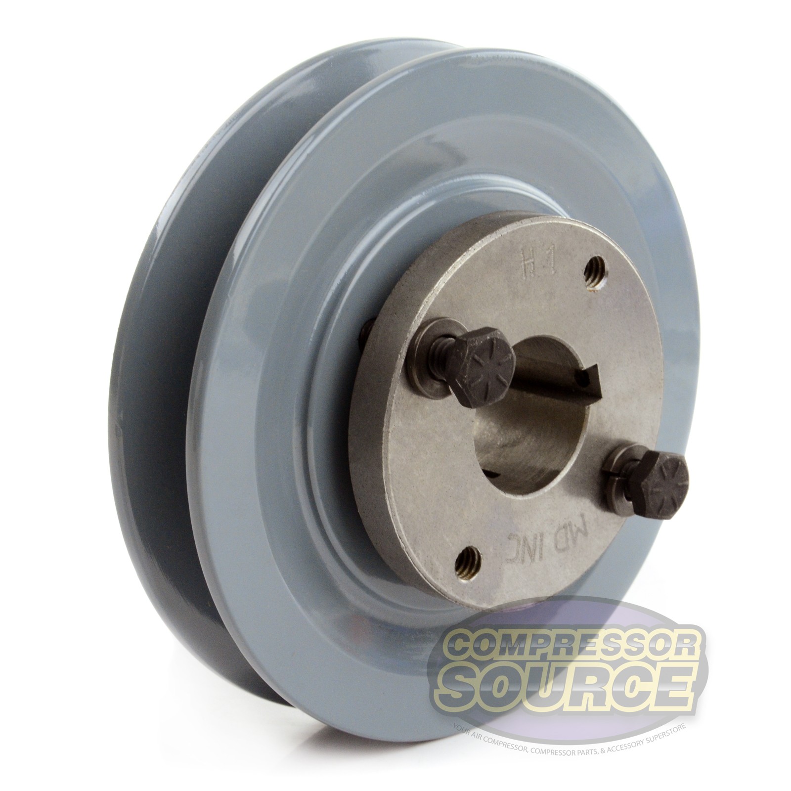 Cast Iron 4.5″ Single Groove Pulley Belt B Section 5L with 1″ Sheave Bushing