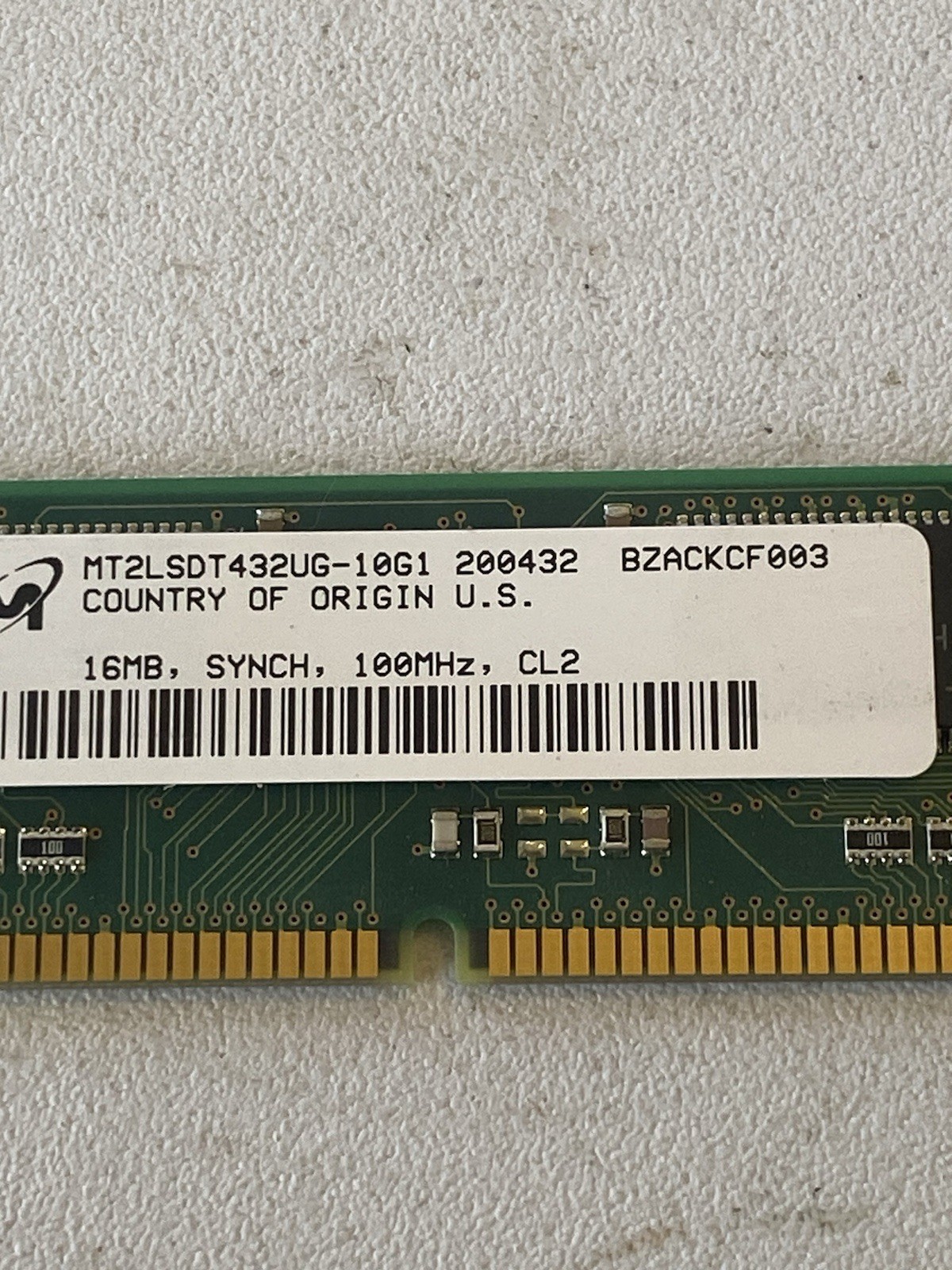 Micron MT2LSDT132UG-10G1 Memory Module 16mb