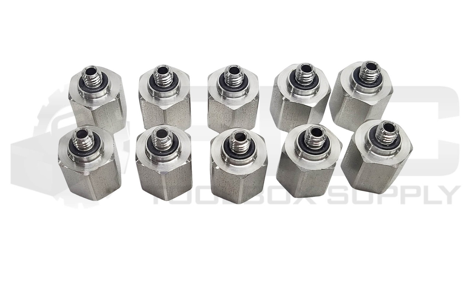 LOT OF 10 NEW BIMBA E10-1/8 ADAPTOR #10-32 MALE to 1/8″ NPT FEMALE