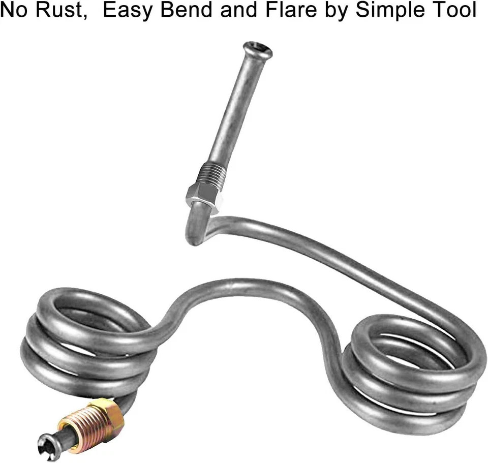3/16 Brake Line – 25 Ft Zinc-Coated Professional Brake Tube(2024 New), Roll 25 F
