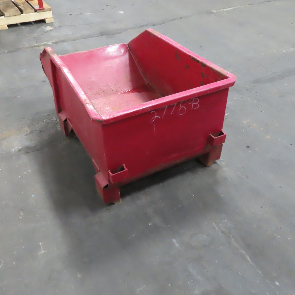 Metal Container Crate Bin Scrap Hopper 42″L x 24″W x 15″H Inside