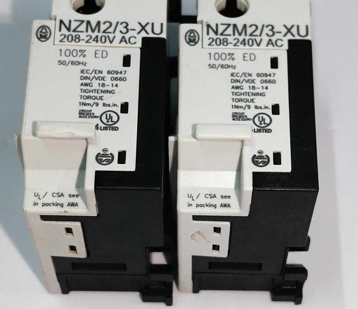 MOELLER NZM2/3-XU 208-240V AC Undervoltage Release NZM2/3-XU-208-240V AC