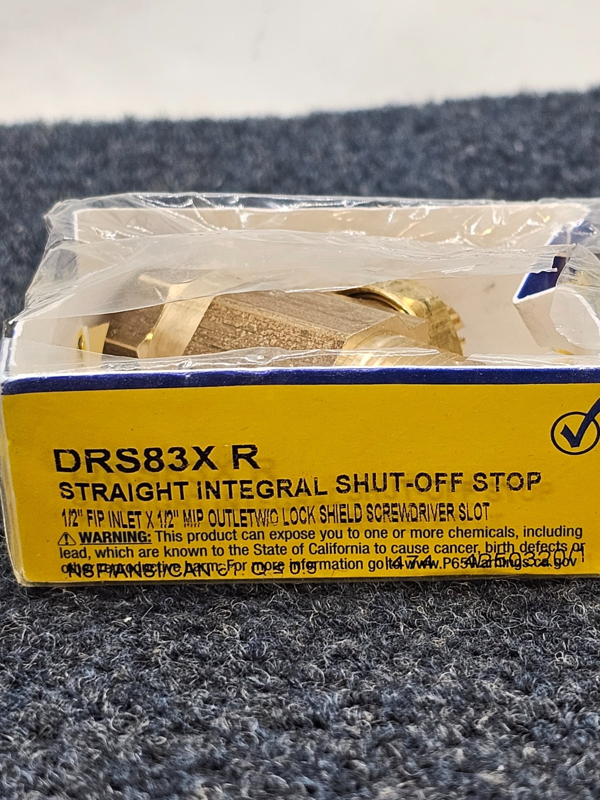 BrassCraft DRS83X R: 1/2 in. FIP x 1/2 in. MIP Integral Shut-Off Valve