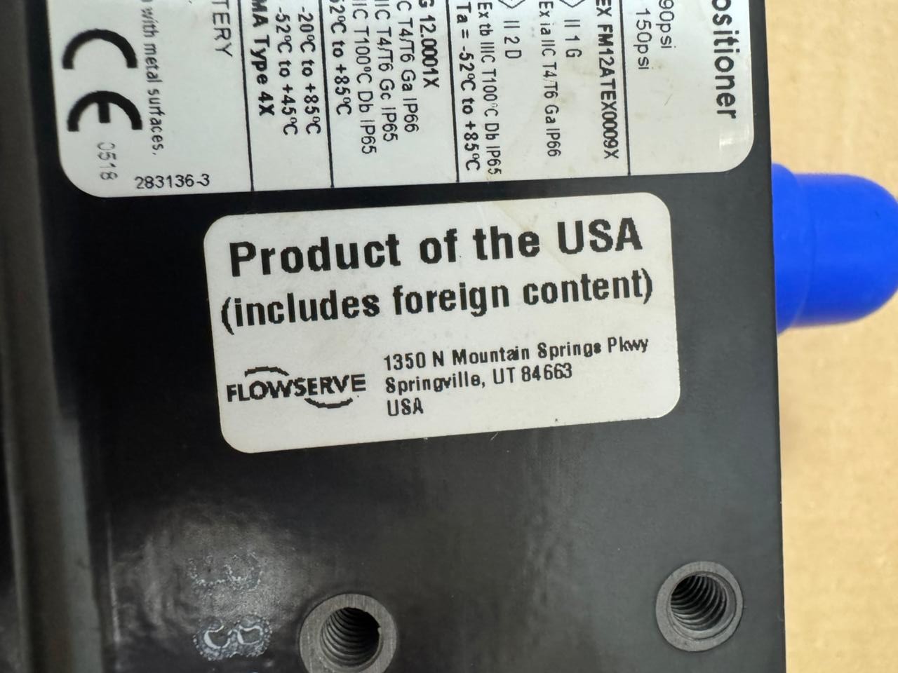 Flowserve / Logix 500MD+ / Digital Positioner / 520MD+37-W1D300-GM3-0000