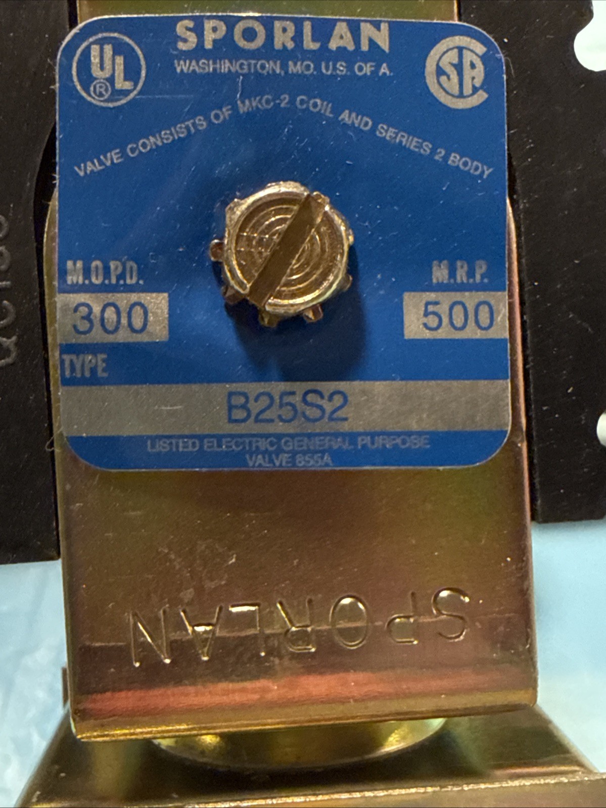 Sporlan B25S2 90DF 120/50-60 JAM 120V 15W