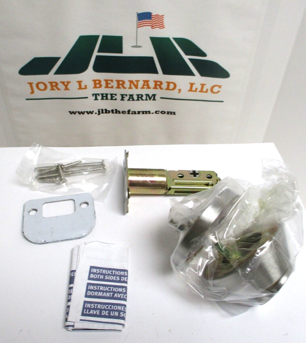 FAULTLESS LOCKSET DEADBOLTS , D-261-DR61-9SP-BP , SATIN SST, LOT OF 24 , SURPLUS