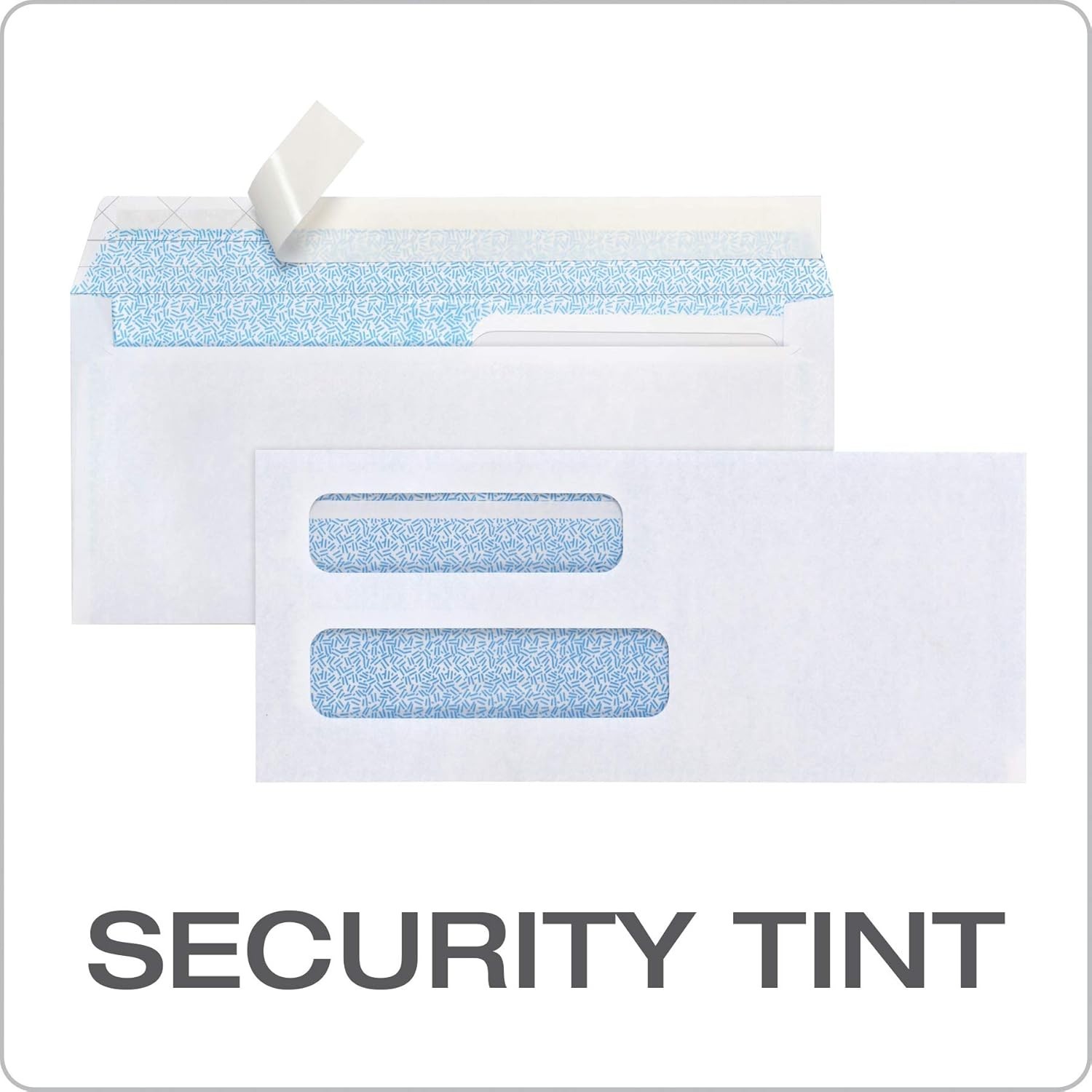 #8-5/8 Envelopes, 500 Pack, Double Window Seal Envelopes for QuickBooks Check…