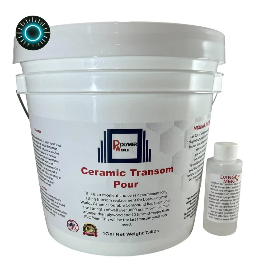 1-5 Gallon Ceramic Transom Pour for Transom Repairs Docks Power Boats Coring NEW