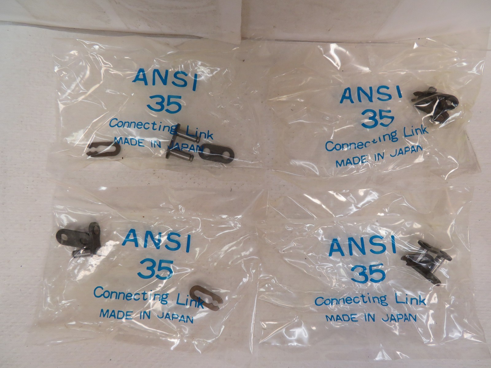 NEW HKK CHAIN 35-1 SPRING CLIP CONNECTING CHAIN LINK “LOT OF 4”