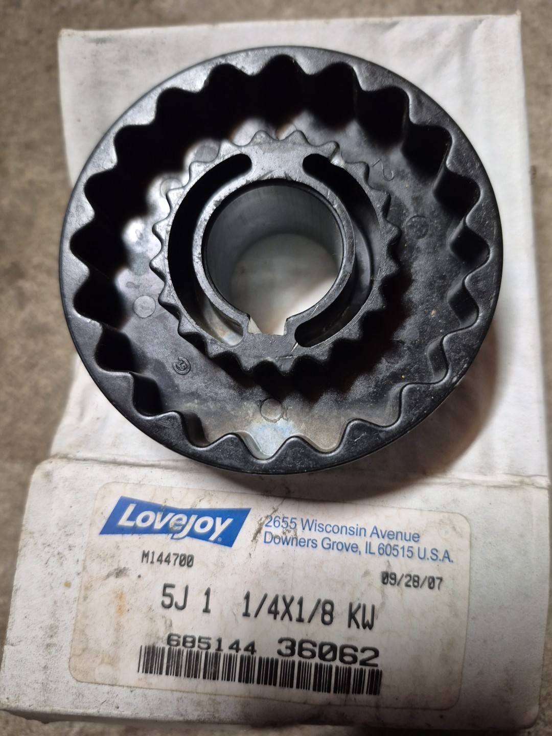 LOVEJOY 685144-36062 5J-1″ 1/4 X 1/8 KW COUPLING FLANGE SURE S-FLEX RPM 7600