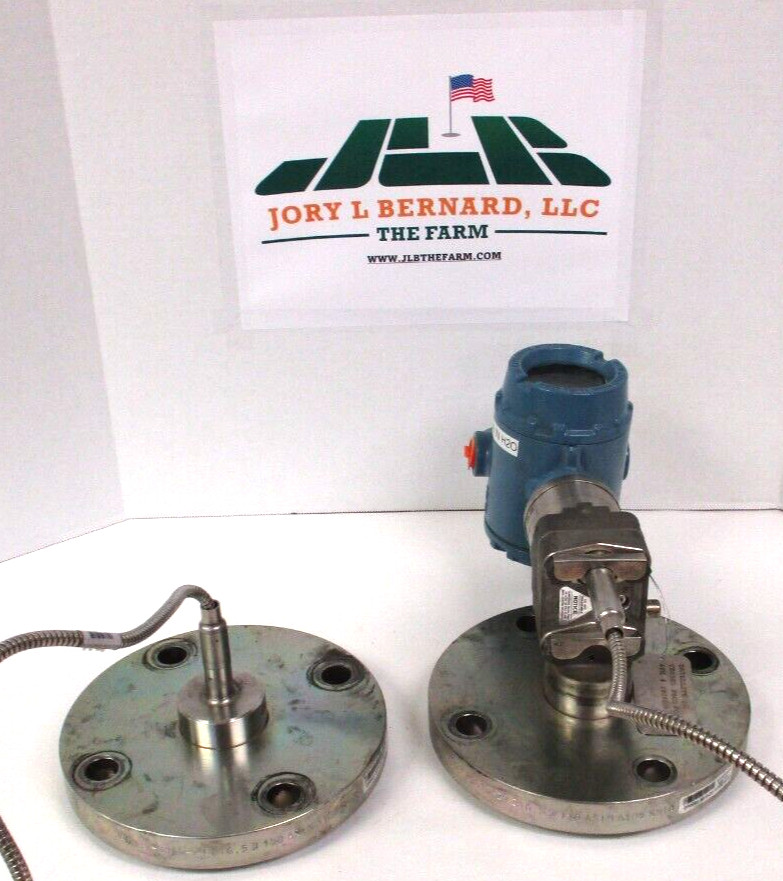 ROSEMOUNT TRANSMITTER, (2) 3″ 150 FLANGES, 3051SAL1CD2AA1A30BEDFF71CA, USED