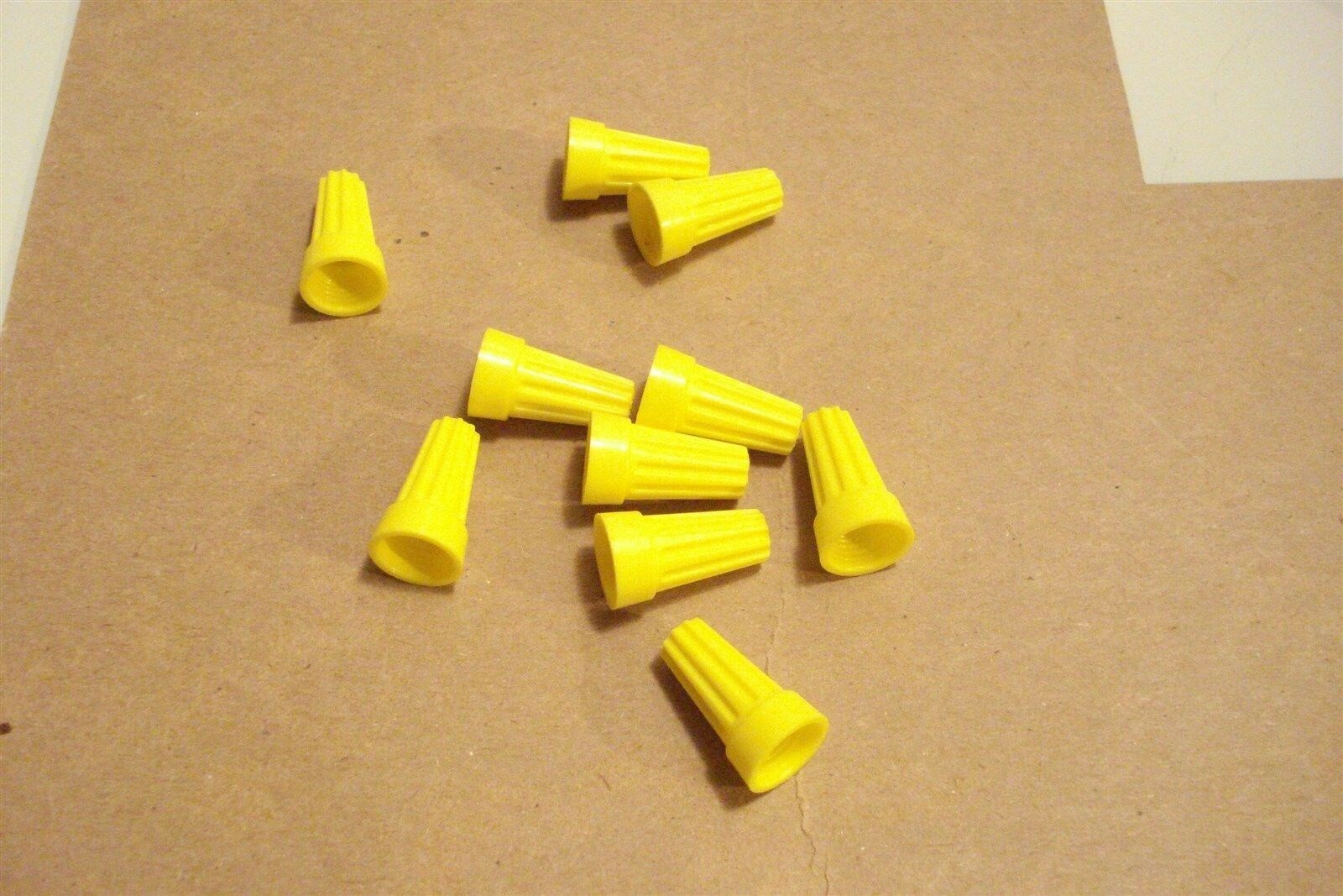 (2927.) Conical Wire Connection Screw Twist Caps-Yellow for 24g to 18g-Lot of 10