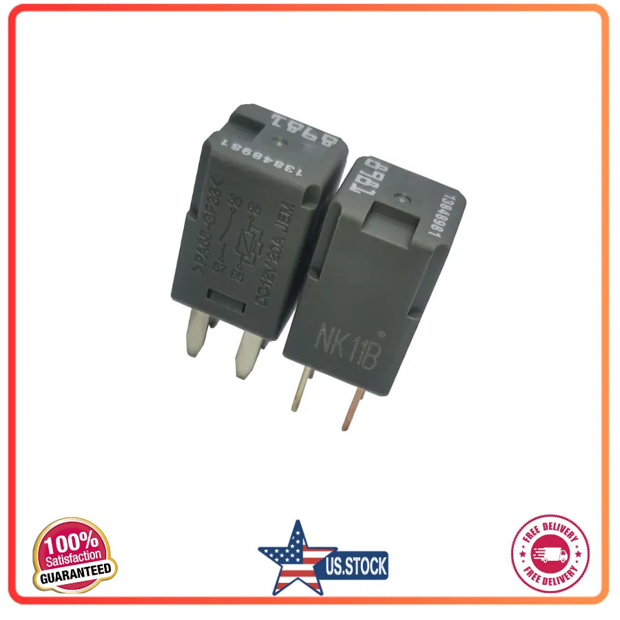 2Pcs 12V 20A 4 Pin Power Relay PA66-GF33 13848981 13502753 19116962 D1777C