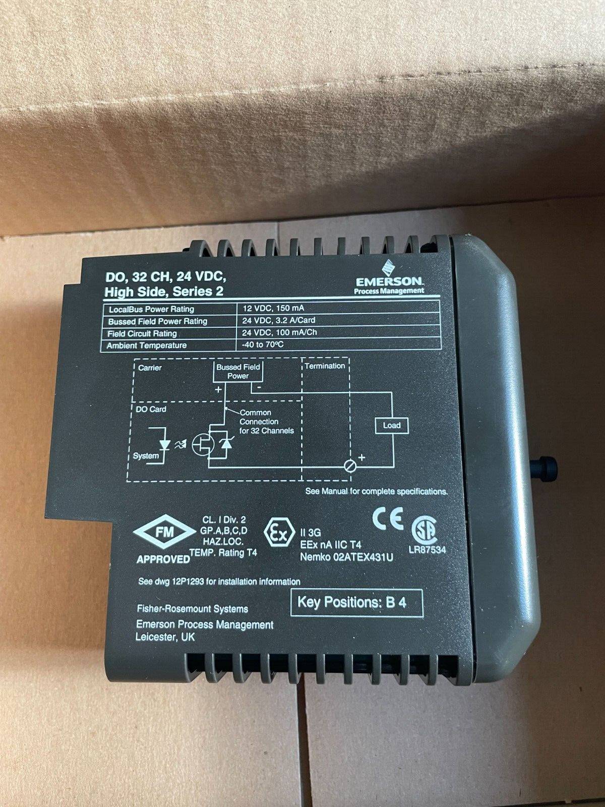 EMERSON DELTAV KL3204X1-BA1 DOUT, 32 CH, SERIES 2 12P3275X022 REV. B