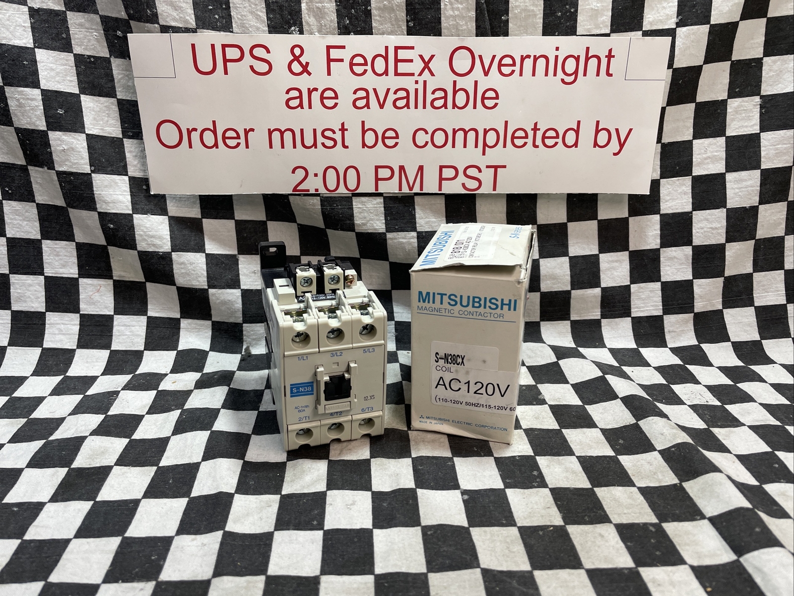 MITSUBISHI CONTACTOR 110V-120V, S-N38(CX)AC120V, S-N38CXAC120V #1175E17
